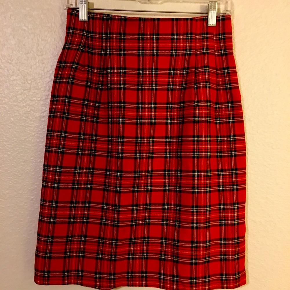 Vintage Sexy Plaid Tartan Pencil Skirt